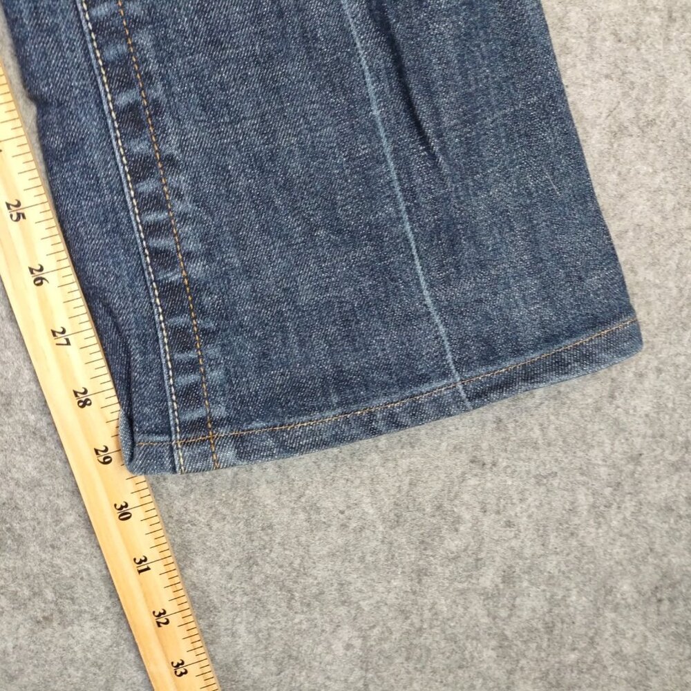 Plastic by GLY Jeans Womens Sz 11 Designer Embroidered Flare Low Rise Jeans Y2K - Picture 13 of 16